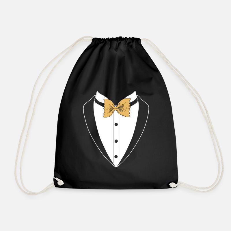 Men's Suit with Noodle Mafia Godfather Funny Jacket - Drawstring Bag - black