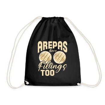 arepas have fillings too Design for a arepa lover - Turnbeutel - Schwarz - Vorne