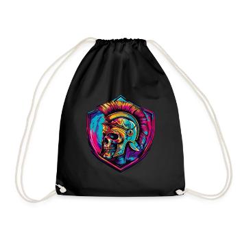 Gladiateur squelette spartiate - Sac de sport léger - noir - Devant
