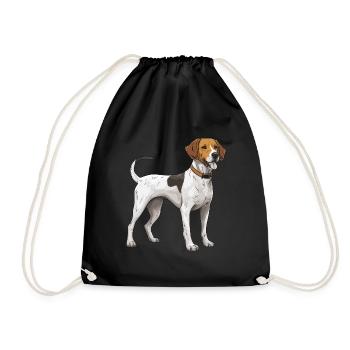 Beagle Dog - Drawstring Bag - black - Front
