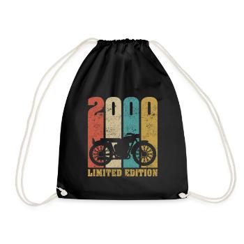 Vintage Moto 2000 Rétro Cadeau D'anniversaire - Sac de sport léger - noir - Devant