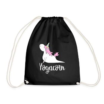Licorne de yoga - Sac de sport léger - noir - Devant