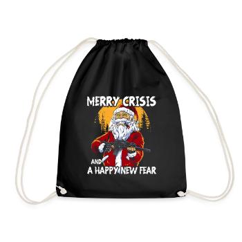 Merry Crisis - Turnbeutel - Schwarz - Vorne