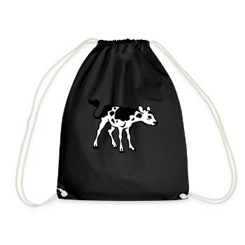 Kalb - Turnbeutel - Schwarz - Vorne
