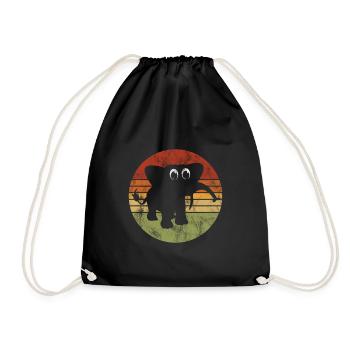 Eléphant éléphant pour enfants - Sac de sport léger - noir - Devant