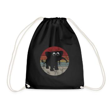Eléphant éléphant pour enfants - Sac de sport léger - noir - Devant