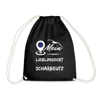 Scharbeutz mein Lieblingsort-Ostseebad Scharbeutz - Turnbeutel - Schwarz - Vorne