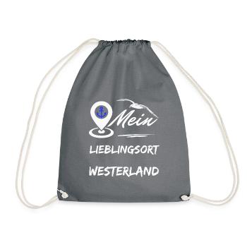 Westerland, mon endroit préféré, l’île préférée de Sylt - Sac de sport léger - gris - Devant