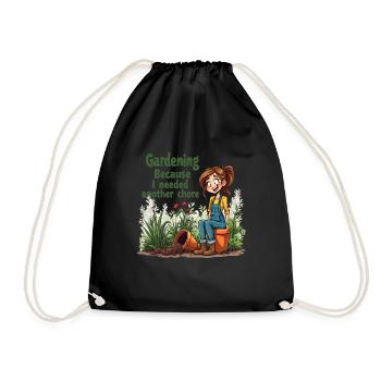 Le jardinage est ma thérapie Jardinage amusant - Sac de sport léger - noir - Devant