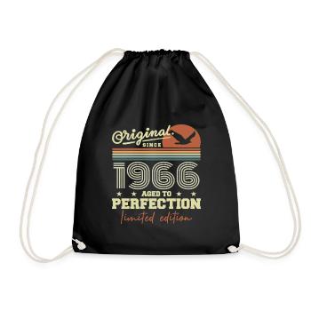 Original 1966 Birthday Gift 1945 Retro 1966 - Drawstring Bag - black - Front