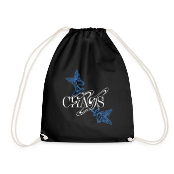 Butterfly font with wings - Drawstring Bag - black - Front