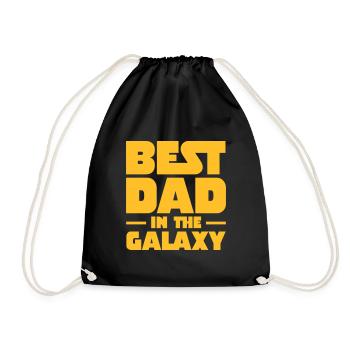 Best Dad In The Galaxy - Father's Day - Drawstring Bag - black - Front