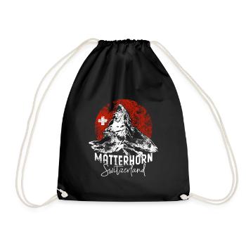Cervin Zermatt Valais Randonnée Suisse Souvenir - Sac de sport léger - noir - Devant