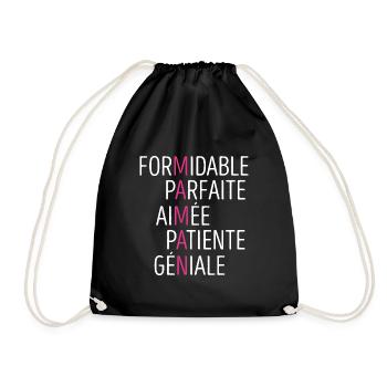 Maman Formidable Parfaite Aimée Patiente Géniale - Sac de sport léger - noir - Devant