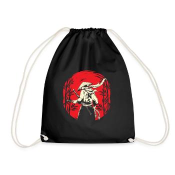 Samouraï japonais Guerriers Japon Épé krieger - Sac de sport léger - noir - Devant