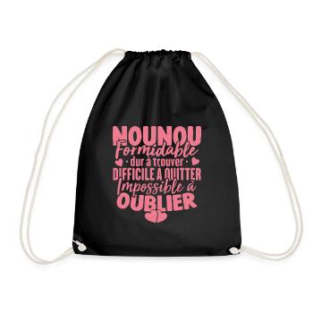 Nounou Formidable Super Idée Cadeau Pour Nounou - Sac de sport léger - noir - Devant