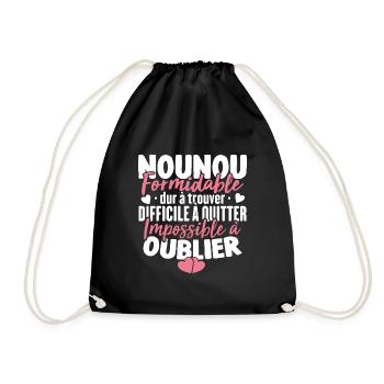 Nounou Formidable Super Idée Cadeau Pour Nounou - Sac de sport léger - noir - Devant