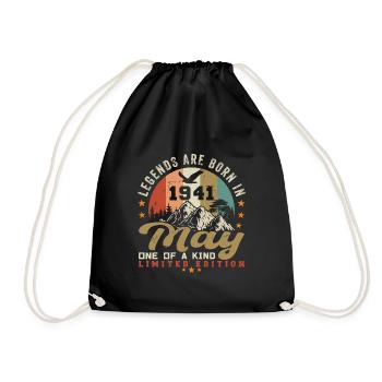Cadeau d’anniversaire mai 1941 mai 1941 - mai 1941 - Sac de sport léger - noir - Devant