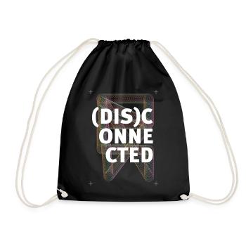 Disconnected - Drawstring Bag - black - Front