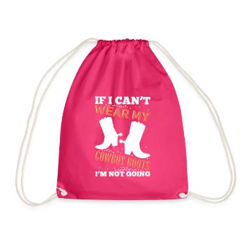If I Can’t Wear My Cowboy Boots Western - Sac de sport léger - fuchsia - Devant