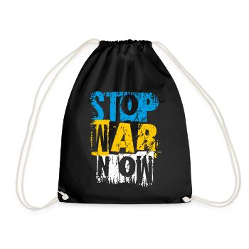 Stop War Now - Drawstring Bag - black - Front