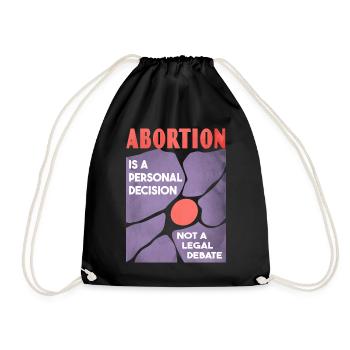 Affiche Pro Choice - Graphique Vintage des années 60 - Sac de sport léger - noir - Devant