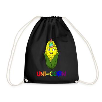 Uni-corn Bauer - Turnbeutel - Schwarz - Vorne