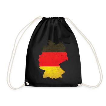 Germany - national border in national flag - Drawstring Bag - black - Front