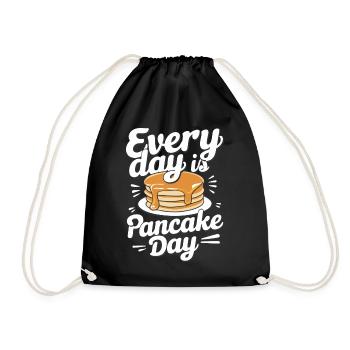 Pancakes Breakfast Food Pancake - Drawstring Bag - black - Front