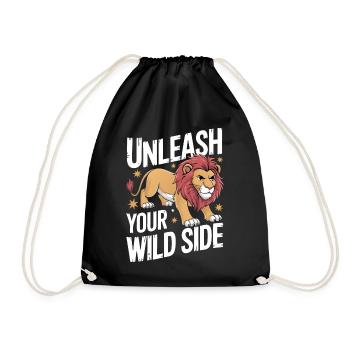 Lion Lion Animal Africa - Drawstring Bag - black - Front