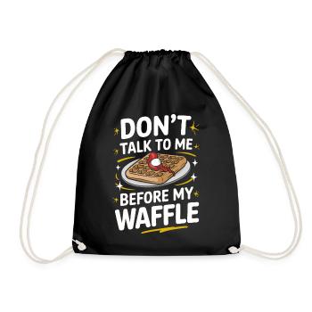 Gaufres Bonbons pour le petit-déjeuner - Sac de sport léger - noir - Devant