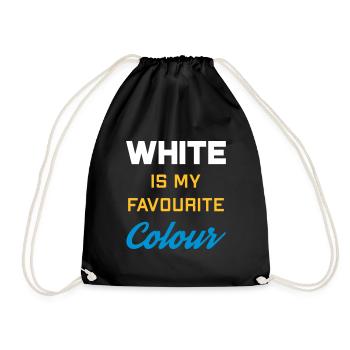 White is my favourite colour - Turnbeutel - Schwarz - Vorne