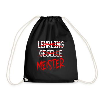 Meister Meisterprüfung bestanden - Turnbeutel - Schwarz - Vorne