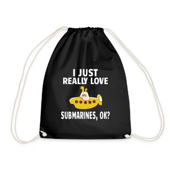 SUBMARINER SUBMARINES : I just really love - Turnbeutel - Schwarz - Vorne