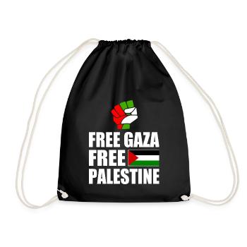 Free gaza free palestine - Turnbeutel - Schwarz - Vorne