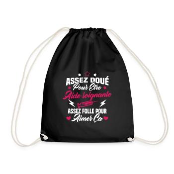 Assez doué pour être aide-soignante assez folle - Sac de sport léger - noir - Devant