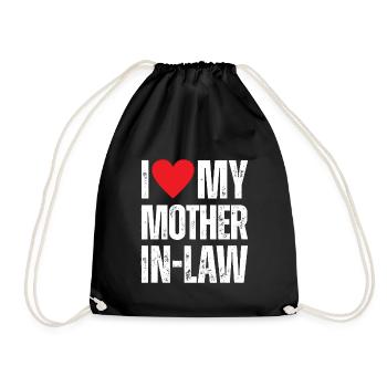 I Love My Mother in Law - Drawstring Bag - black - Front