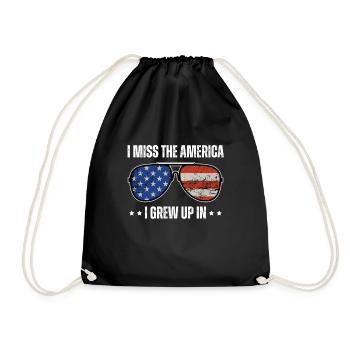 I Miss the America I Grew up In - Drawstring Bag - black - Front
