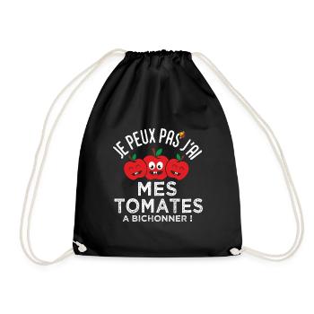 jardin jardinier je peux pas j ai tomates cadeau - Sac de sport léger - noir - Devant