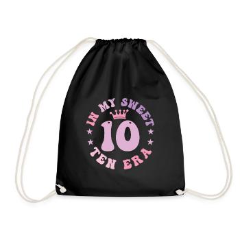 In My Sweet Ten Era 10th Birthday Groovy 10th - Sac de sport léger - noir - Devant