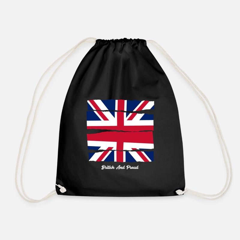 British and Pride - Drawstring Bag - black