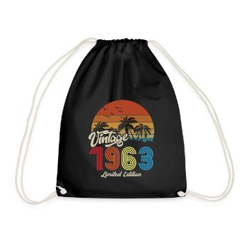 Vintage unique copy 1963 Limited edition - Drawstring Bag - black - Front
