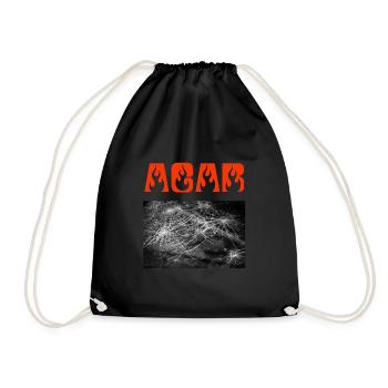 ACAB / Fuck the police (red) - Drawstring Bag - black - Front