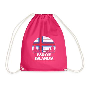 Faroe Islands - Drawstring Bag - fuchsia - Front