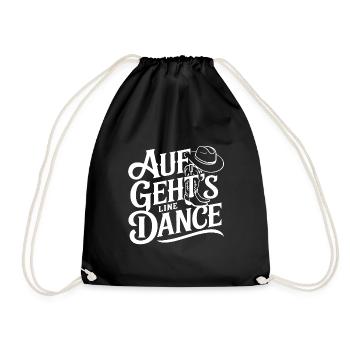 Line Dance Gruppe Training mein Tanzsport - Turnbeutel - Schwarz - Vorne
