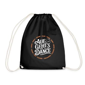 Line Dance Gruppe Training mein Tanzsport - Turnbeutel - Schwarz - Vorne