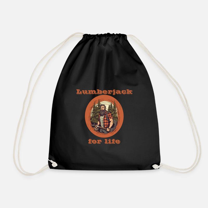 Bûcheron pour la vie - Sac de sport léger - noir