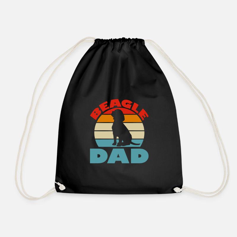 Beagle Dad - Turnbeutel - Schwarz