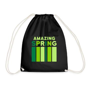 Amazing Spring (bar) - Drawstring Bag - black - Front