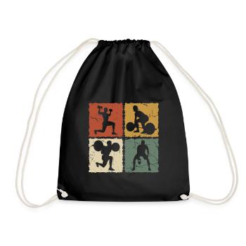 Fitness Vintage - Sac de sport léger - noir - Devant